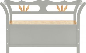 vidaXL vidaXL Ławka, szara, 107x45x75,5 cm, lite drewno jodłowe 3
