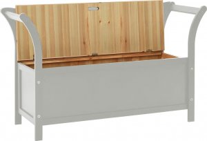 vidaXL vidaXL Ławka, szara, 107x45x75,5 cm, lite drewno jodłowe 4