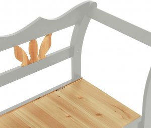 vidaXL vidaXL Ławka, szara, 107x45x75,5 cm, lite drewno jodłowe 6