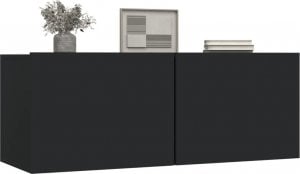 vidaXL vidaXL Szafki pod telewizor, 2 szt., czarne, 80x30x30 cm 4