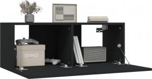 vidaXL vidaXL Szafki pod telewizor, 2 szt., czarne, 80x30x30 cm 5