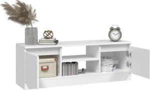 vidaXL Szafka pod TV, z drzwiczkami, biała, 102x30x36 cm 4