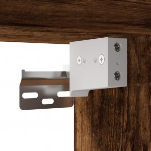 vidaXL vidaXL Wisząca szafka pod TV, przydymiony dąb, 100x30x26,5 cm 6