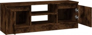 vidaXL Szafka pod TV, z drzwiczkami, przydymiony dąb, 102x30x36 cm 6