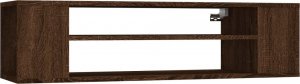 vidaXL vidaXL Wisząca szafka pod TV, brązowy dąb, 100x30x26,5 cm 2