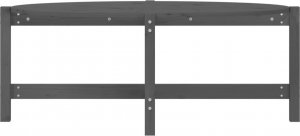 vidaXL Stolik kawowy, szary, 118x63x45 cm, lite drewno sosnowe 5