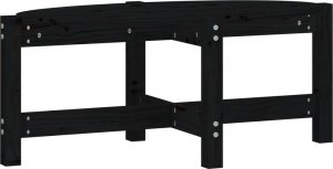 vidaXL vidaXL Stolik kawowy, czarny, 87x48x35 cm, lite drewno sosnowe 2
