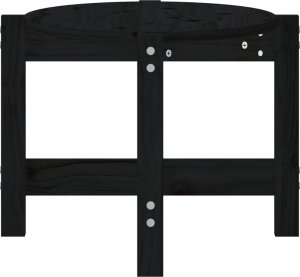 vidaXL vidaXL Stolik kawowy, czarny, 87x48x35 cm, lite drewno sosnowe 6