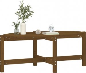 vidaXL Stolik kawowy, miodowy brąz, 118x63x45 cm, lite drewno sosnowe 4