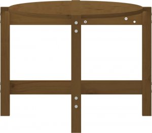 vidaXL Stolik kawowy, miodowy brąz, 118x63x45 cm, lite drewno sosnowe 6