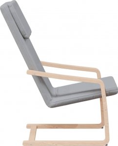 vidaXL Fotel wypoczynkowy, jasnoszary, obity tkaniną 5