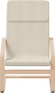 vidaXL Fotel wypoczynkowy, kremowy, obity tkaniną 4