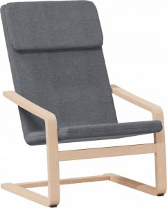 vidaXL Fotel wypoczynkowy, ciemnoszary, obity tkaniną 2