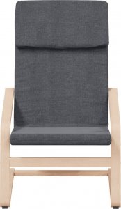 vidaXL Fotel wypoczynkowy, ciemnoszary, obity tkaniną 4