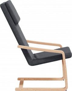 vidaXL Fotel wypoczynkowy, ciemnoszary, obity tkaniną 5