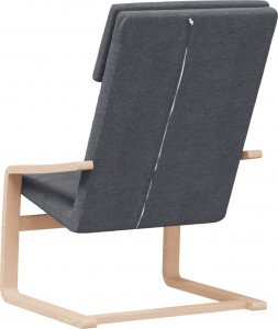 vidaXL Fotel wypoczynkowy, ciemnoszary, obity tkaniną 6