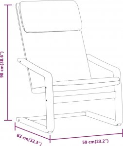vidaXL Fotel wypoczynkowy, ciemnoszary, obity tkaniną 9