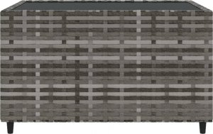 vidaXL 4-cz. zestaw wypoczynkowy do ogrodu, poduszki, szary rattan PE 9