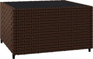 vidaXL 3-cz. zestaw wypoczynkowy do ogrodu, poduszki, brąz, polirattan 7