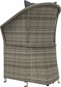 vidaXL vidaXL 2-cz. zestaw wypoczynkowy do ogrodu, poduszki, szary, rattan PE 7