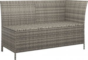 vidaXL vidaXL 4-cz. zestaw wypoczynkowy do ogrodu, poduszki, szary rattan PE 6