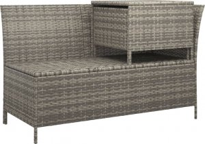 vidaXL vidaXL 4-cz. zestaw wypoczynkowy do ogrodu, poduszki, szary rattan PE 7