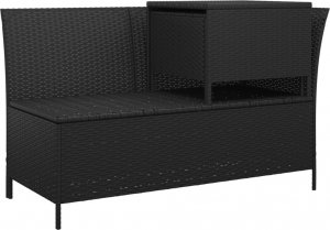 vidaXL vidaXL 3-cz. zestaw wypoczynkowy do ogrodu, poduszki, czarny rattan PE 7