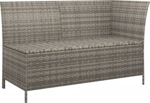 vidaXL vidaXL 3-cz. zestaw wypoczynkowy do ogrodu, poduszki, szary rattan PE 6