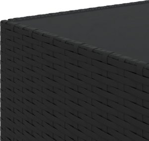 vidaXL 3-cz. zestaw wypoczynkowy do ogrodu, poduszki, czarny rattan PE 9