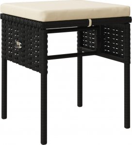 vidaXL vidaXL 6-cz. zestaw wypoczynkowy do ogrodu, poduszki, czarny rattan PE 8