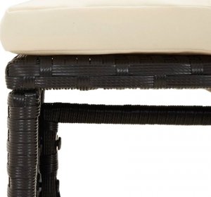 vidaXL vidaXL 6-cz. zestaw wypoczynkowy do ogrodu, poduszki, czarny rattan PE 9