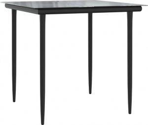 vidaXL vidaXL 3-cz. zestaw wypoczynkowy do ogrodu, poduszki, czarno-szary 6