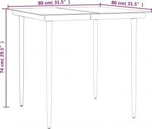 vidaXL vidaXL 3-cz. zestaw wypoczynkowy do ogrodu, poduszki, czarno-szary 10