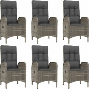 vidaXL vidaXL 9-cz. zestaw wypoczynkowy do ogrodu, poduszki, czarno-szary 4