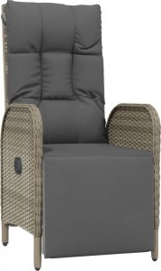 vidaXL vidaXL 9-cz. zestaw wypoczynkowy do ogrodu, poduszki, czarno-szary 6