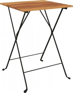 vidaXL vidaXL 3-cz. zestaw mebli bistro, składany, lite drewno tekowe i stal 5