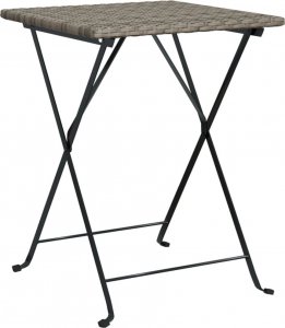 vidaXL vidaXL 3-częściowy zestaw mebli bistro, szary, polirattan 5