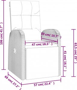 vidaXL vidaXL 9-cz. zestaw mebli ogrodowych, czarny, polirattan i akacja 10