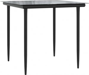 vidaXL vidaXL 5-cz. zestaw mebli ogrodowych, poduszki, czarno-szary rattan PE 6