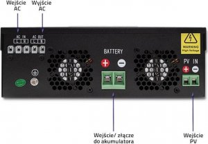 Qoltec Hybrydowy inwerter solarny Off-Grid 1.5kW | 80A | MPPT | Sinus 5