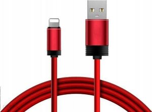 Kabel USB mójworld KABEL USB 1M DO APPLE IPHONE LIGHTNING ŁADOWANIA- CZERWONY 1