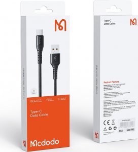 Kabel USB Mcdodo USB-A - USB-C 0.2 m Czarny (CA-2270) 12