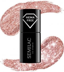 Semilac SEMILAC Lakier hybrydowy Flash 458 Sparkling Rose (HEMA free) 7ml 1