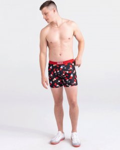 SAXX Bokserki męskie sportowe VOLT Boxer Brief świąteczna skarpeta czarne S 3