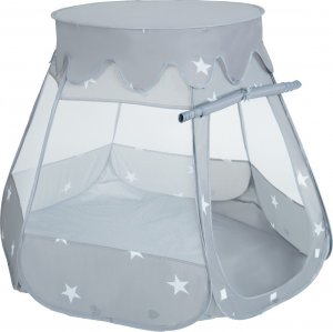 Selonis Selonis Namiot zamek NZ-100X z piłeczkami 6cm szary: babyblue-niebieski-perła 105x90cm/300piłek Zabawka namiot dla dzieci 3