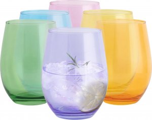 Trend For Home Kolorowe szklanki do wody i napojów Phoebe Rainbow Blast 624 ml 1
