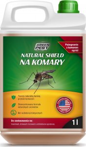 GREEN PEST Oprysk na Komary 1l Natural Shield Płyn Preparat Środek na Komary Kleszcze 2