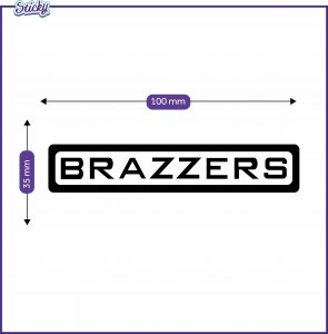 Sticky Studio Naklejka na szybę BRAZZERS 10 cm 4