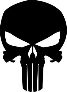 Sticky Studio Naklejka PUNISHER na samochód 10 cm 1