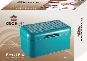 Chlebak KingHoff KINGHOFF - Chlebak stalowy - pojemnik na pieczywo - seledynowy - KH-1711 4